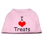 I Love Treats Screen Print Shirts Pink Lg