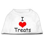 I Love Treats Screen Print Shirts White Lg