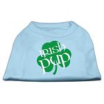 Irish Pup Screen Print Shirt Baby Blue Lg