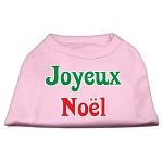 Joyeux Noel Screen Print Shirts Light Pink L