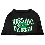 Kiss Me I'm Irish Screen Print Shirt Black Lg