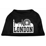 London Skyline Screen Print Shirt Black Lg