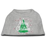 Scribbled Merry Christmas Screenprint Shirts Grey L