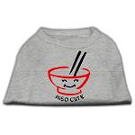 Miso Cute Screen Print Shirts Grey Lg