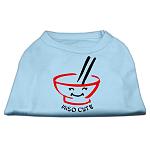 Miso Cute Screen Print Shirts Baby Blue Lg