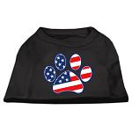 Patriotic Paw Screen Print Shirts Black L