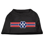 Patriotic Star Paw Screen Print Shirts Black L