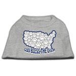 God Bless USA Screen Print Shirts Grey L