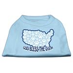 God Bless USA Screen Print Shirts Baby Blue L