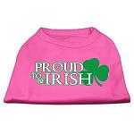 Proud to be Irish Screen Print Shirt Bright Pink Lg