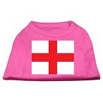 St George's Cross (English Flag) Screen Print Shirt Bright Pink Lg (14)