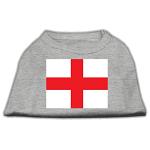 St George's Cross (English Flag) Screen Print Shirt Grey Lg (14)