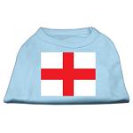 St George's Cross (English Flag) Screen Print Shirt Baby Blue Lg (14)