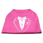 Tuxedo Screen Print Shirt Bright Pink Lg