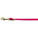 Velvet Flat Leash Pink 3/8 Clear Jewel Leash